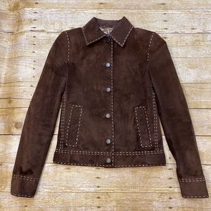 Dolce and Gabana Suede Dark Brown Jacket